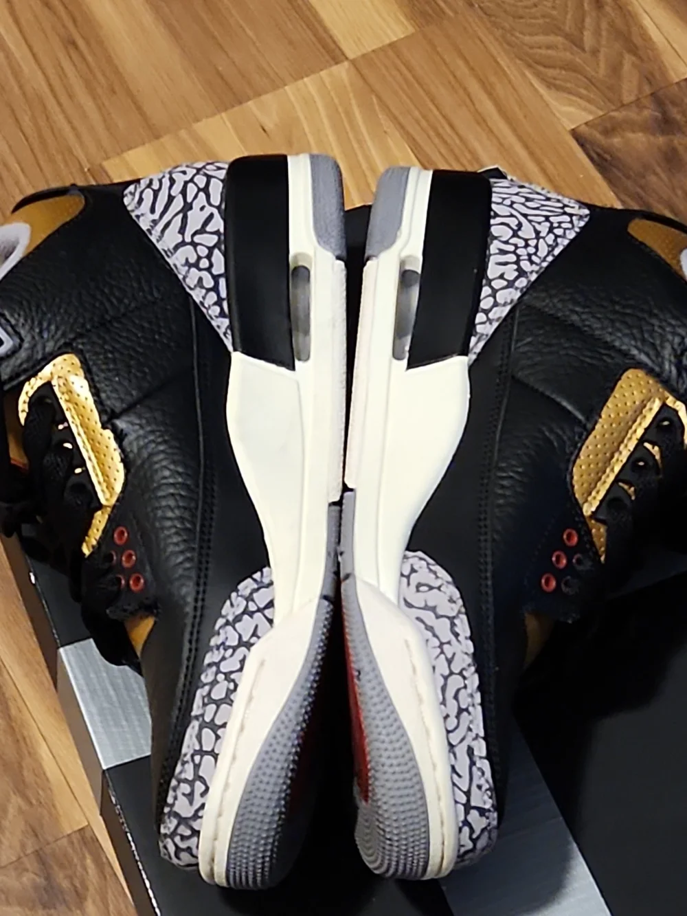 Jordan 3 Cement Gold With Original Box Size 8 Womens 6.5 Mens